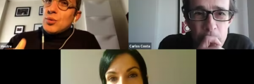 Encontro Zoom entre Ana Vitorino, Carlos Costa e Luís Mestre